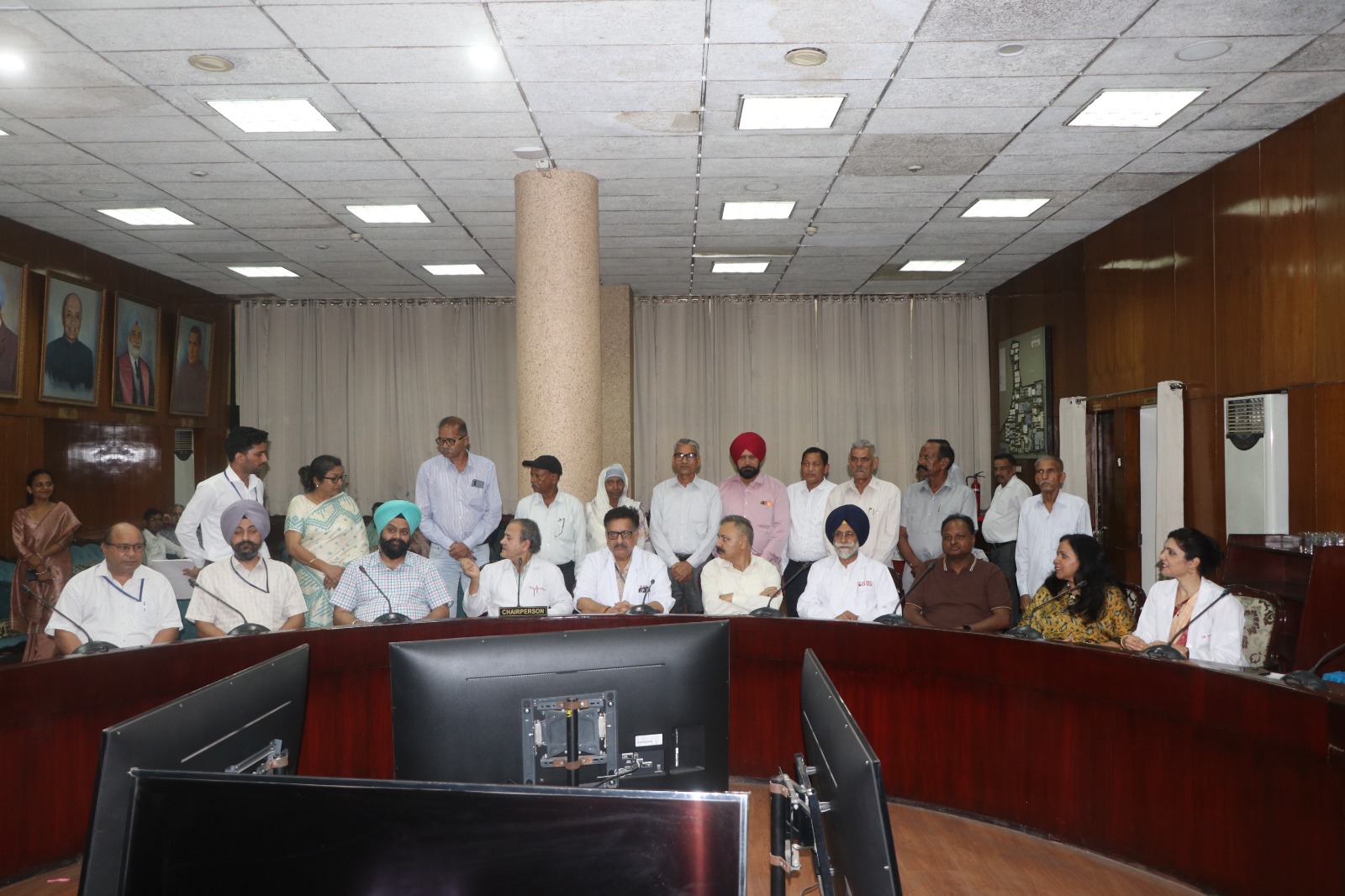 Prof. RK Ratho, Dean(Academics), PGIMER honored 10 officers/officials on their superannuation today